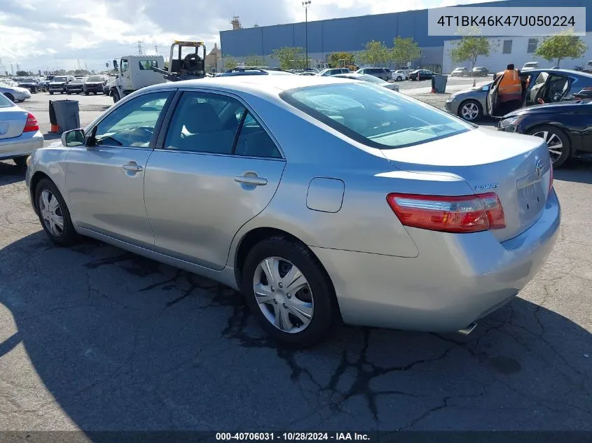 2007 Toyota Camry Le V6 VIN: 4T1BK46K47U050224 Lot: 40706031