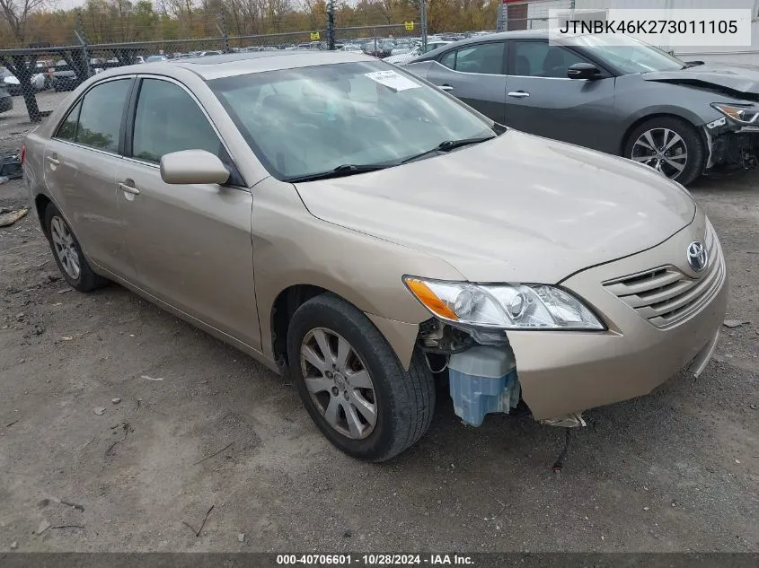 2007 Toyota Camry Xle V6 VIN: JTNBK46K273011105 Lot: 40706601