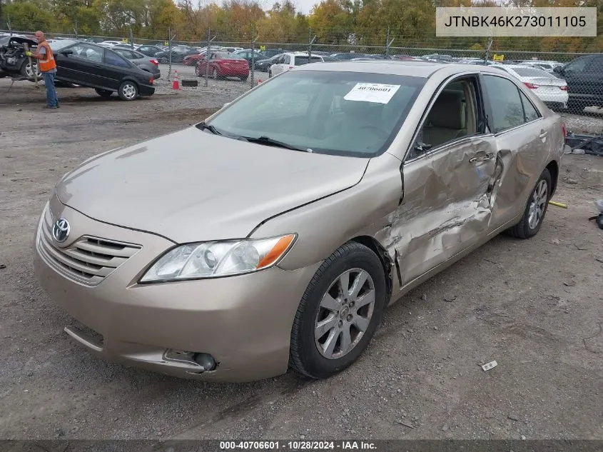 2007 Toyota Camry Xle V6 VIN: JTNBK46K273011105 Lot: 40706601