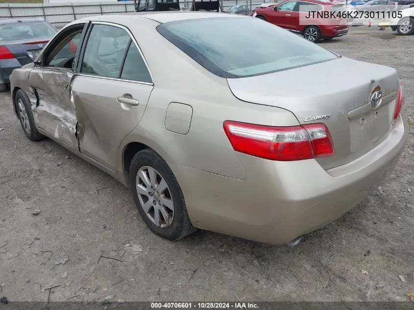 2007 Toyota Camry Xle V6 VIN: JTNBK46K273011105 Lot: 40706601