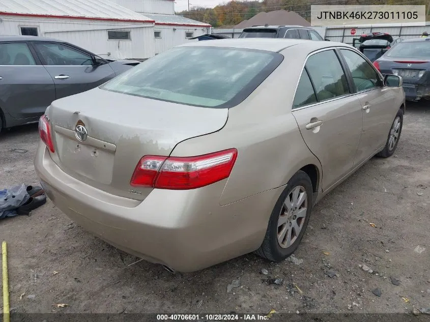 2007 Toyota Camry Xle V6 VIN: JTNBK46K273011105 Lot: 40706601