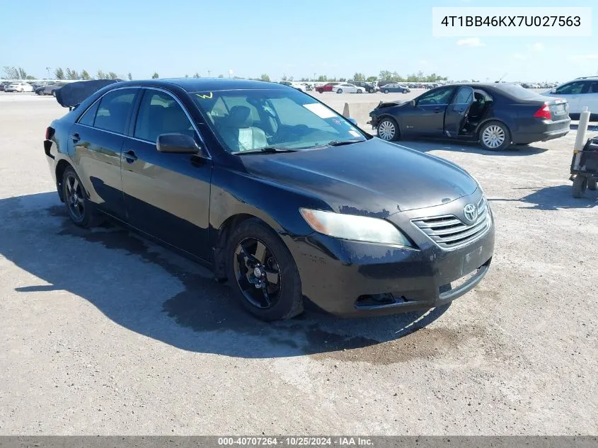 2007 Toyota Camry Hybrid VIN: 4T1BB46KX7U027563 Lot: 40707264