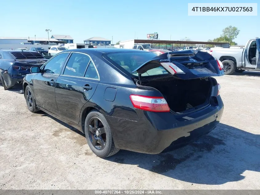 2007 Toyota Camry Hybrid VIN: 4T1BB46KX7U027563 Lot: 40707264