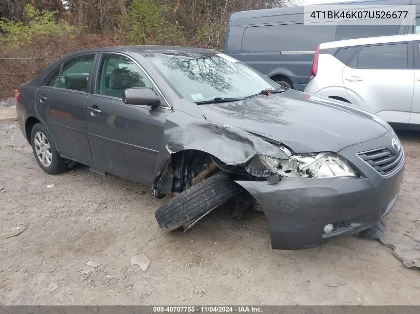 2007 Toyota Camry Xle V6 VIN: 4T1BK46K07U526677 Lot: 40707755