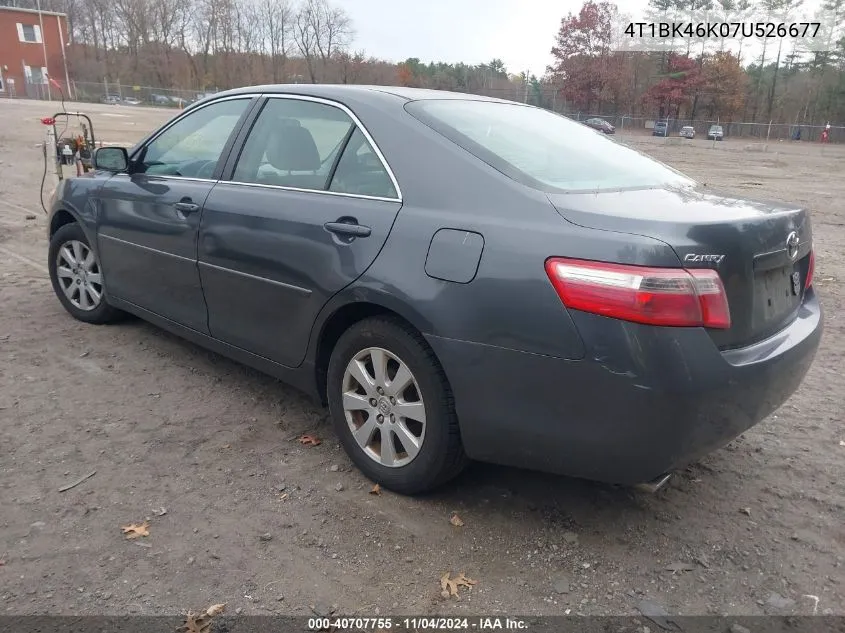 2007 Toyota Camry Xle V6 VIN: 4T1BK46K07U526677 Lot: 40707755