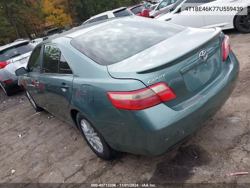 4T1BE46K77U559439 2007 Toyota Camry Le