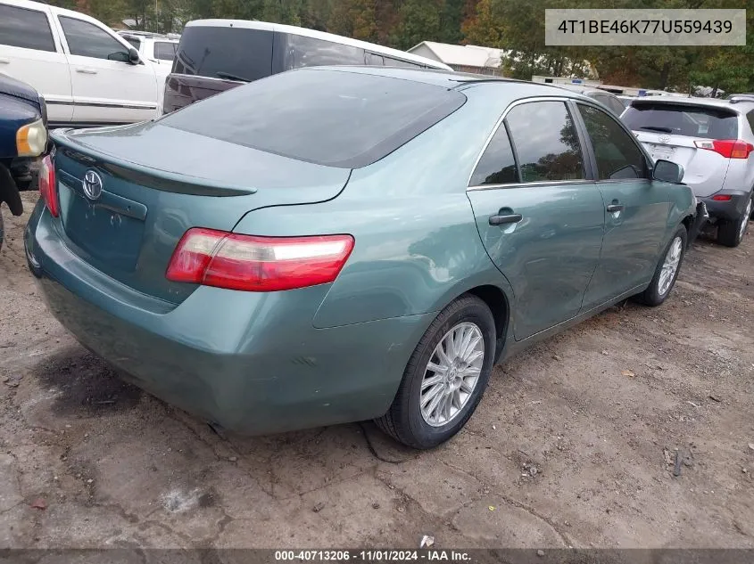 4T1BE46K77U559439 2007 Toyota Camry Le