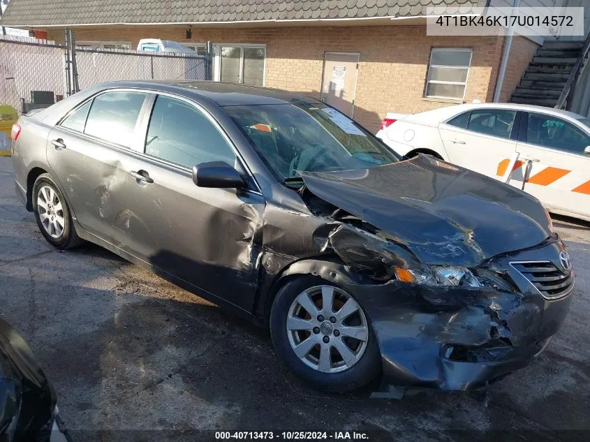 2007 Toyota Camry Xle V6 VIN: 4T1BK46K17U014572 Lot: 40713473