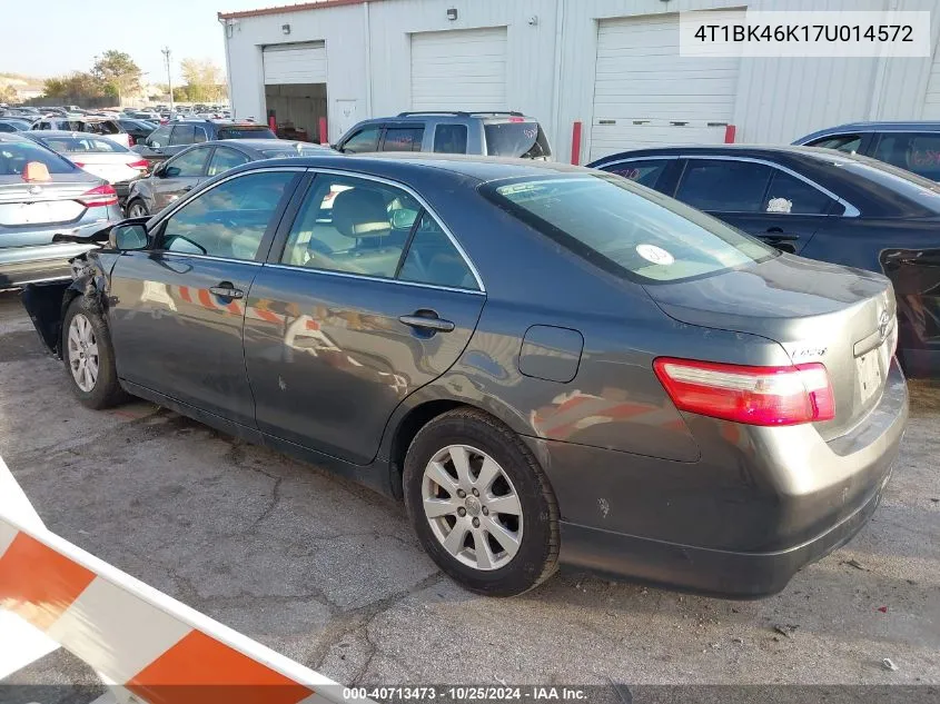 2007 Toyota Camry Xle V6 VIN: 4T1BK46K17U014572 Lot: 40713473