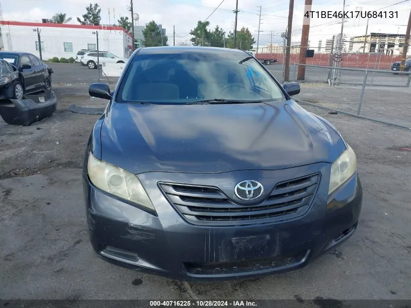 2007 Toyota Camry Le VIN: 4T1BE46K17U684131 Lot: 40716225