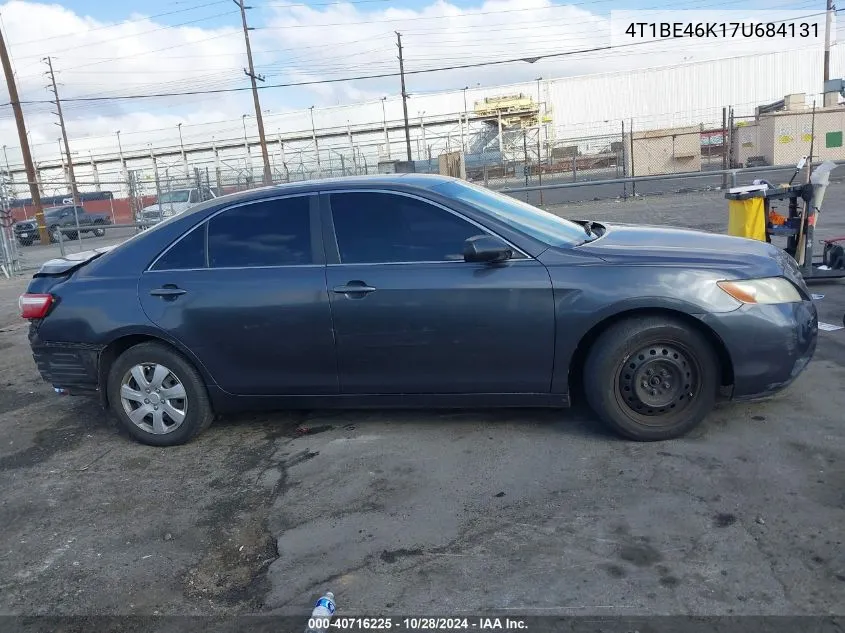 2007 Toyota Camry Le VIN: 4T1BE46K17U684131 Lot: 40716225