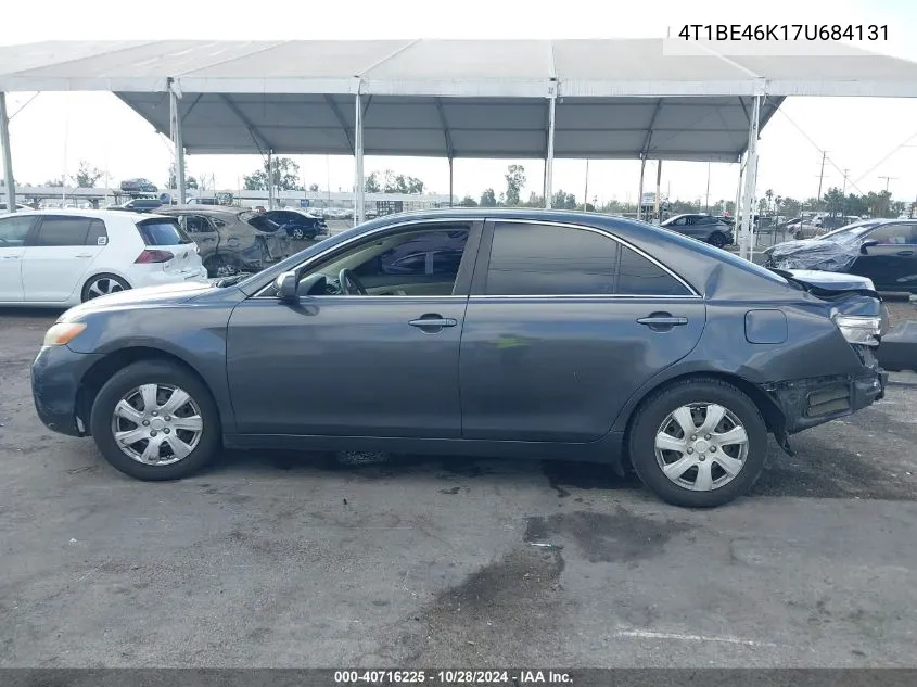 2007 Toyota Camry Le VIN: 4T1BE46K17U684131 Lot: 40716225