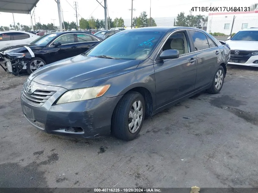 2007 Toyota Camry Le VIN: 4T1BE46K17U684131 Lot: 40716225