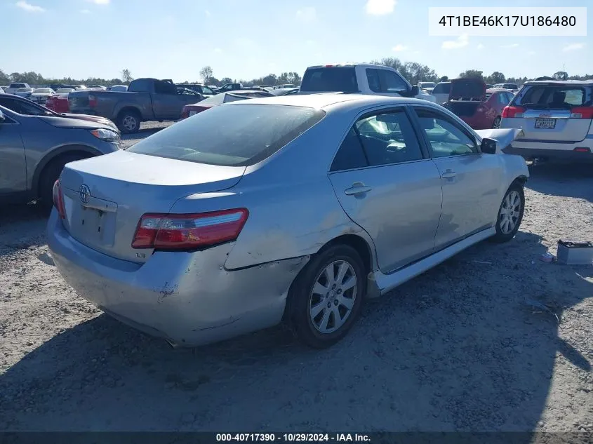 4T1BE46K17U186480 2007 Toyota Camry Se