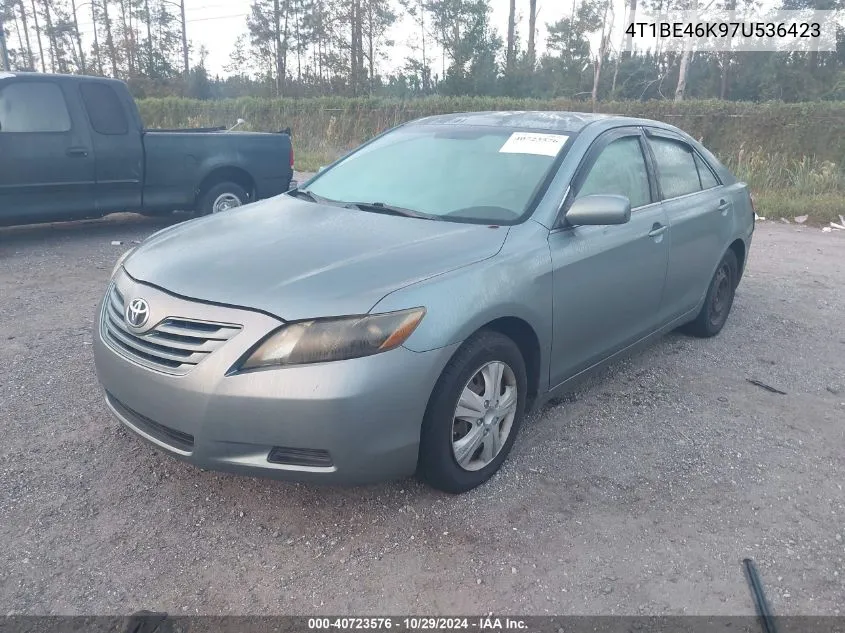 2007 Toyota Camry Le VIN: 4T1BE46K97U536423 Lot: 40723576