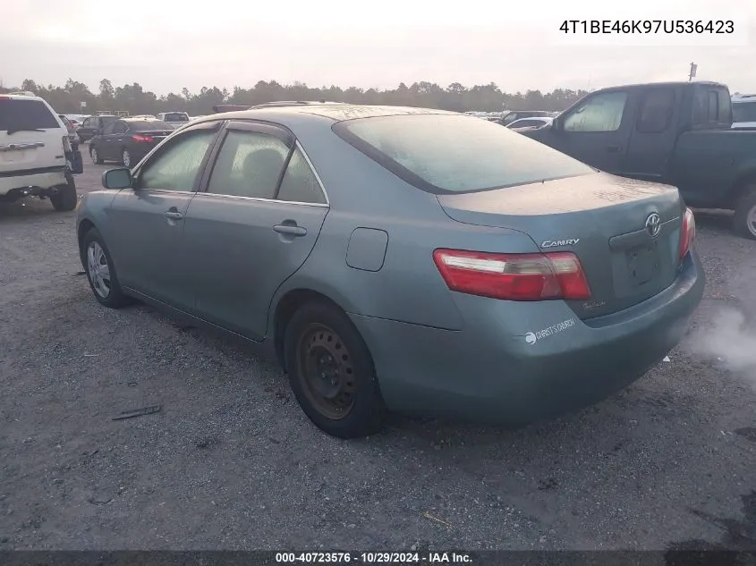 2007 Toyota Camry Le VIN: 4T1BE46K97U536423 Lot: 40723576