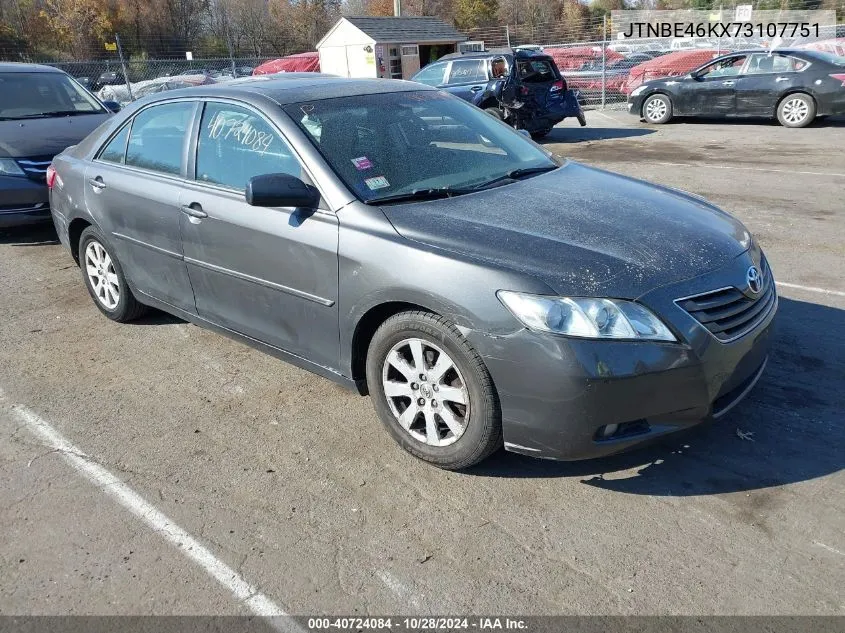 2007 Toyota Camry Xle VIN: JTNBE46KX73107751 Lot: 40724084