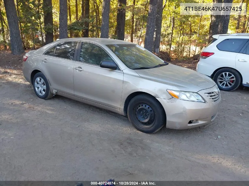 2007 Toyota Camry Le VIN: 4T1BE46K47U657425 Lot: 40724874