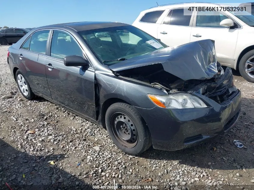 4T1BE46K17U532981 2007 Toyota Camry Le