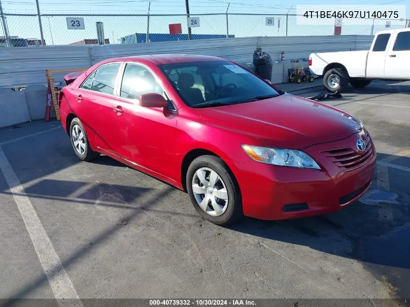 2007 Toyota Camry Le VIN: 4T1BE46K97U140475 Lot: 40739332