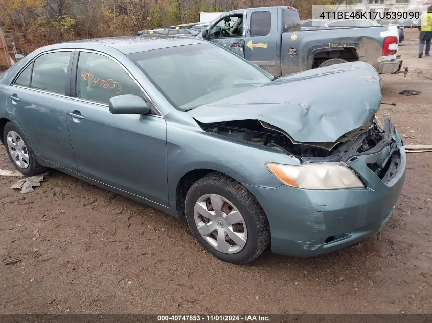 2007 Toyota Camry Le VIN: 4T1BE46K17U539090 Lot: 40747853