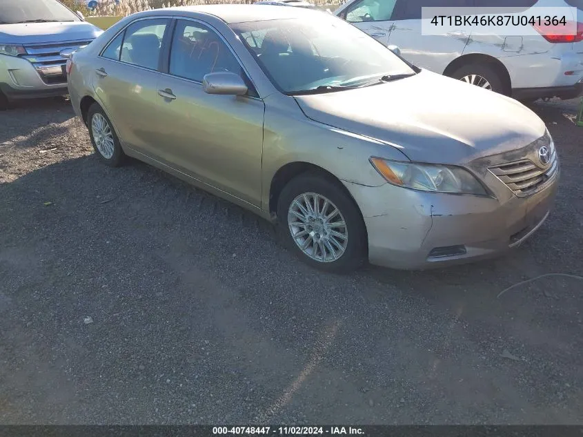 2007 Toyota Camry Le V6 VIN: 4T1BK46K87U041364 Lot: 40748447