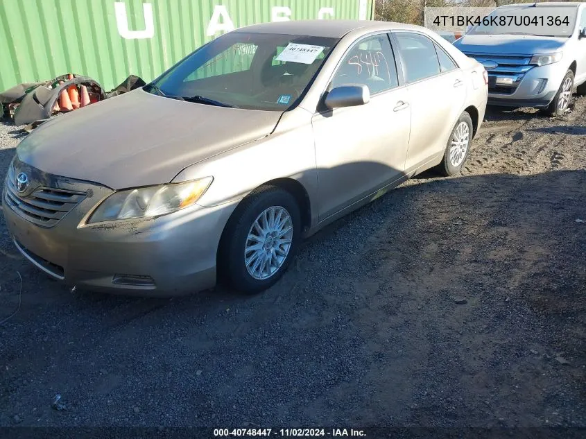 2007 Toyota Camry Le V6 VIN: 4T1BK46K87U041364 Lot: 40748447