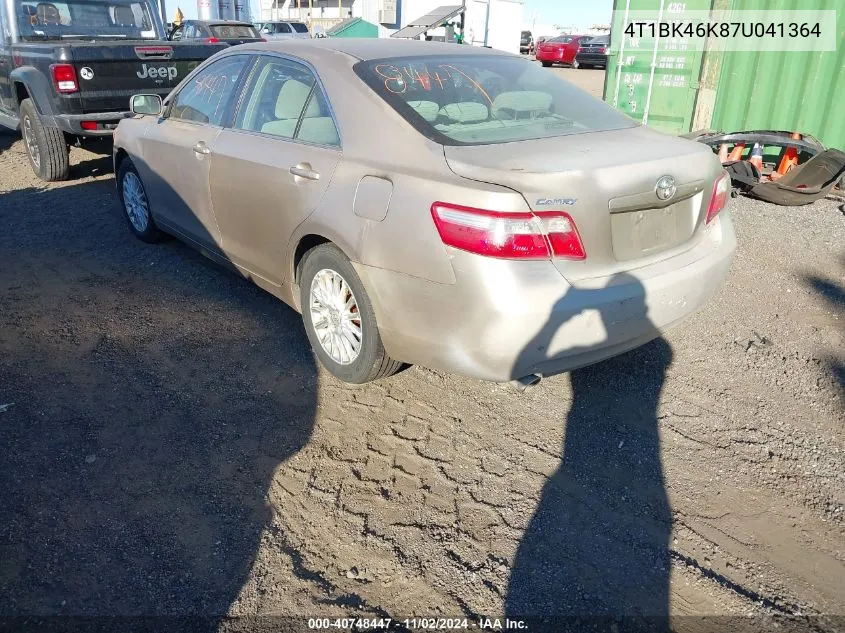 2007 Toyota Camry Le V6 VIN: 4T1BK46K87U041364 Lot: 40748447