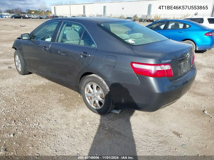 2007 Toyota Camry Le VIN: 4T1BE46K57U553865 Lot: 40749006