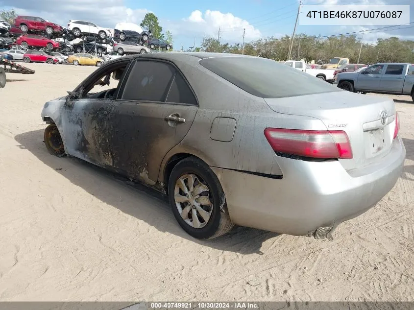 4T1BE46K87U076087 2007 Toyota Camry Le