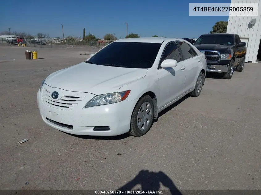 2007 Toyota Camry Le VIN: 4T4BE46K27R005859 Lot: 40750779