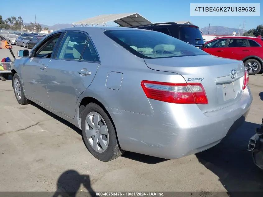 2007 Toyota Camry Le VIN: 4T1BE46K27U189632 Lot: 40753476