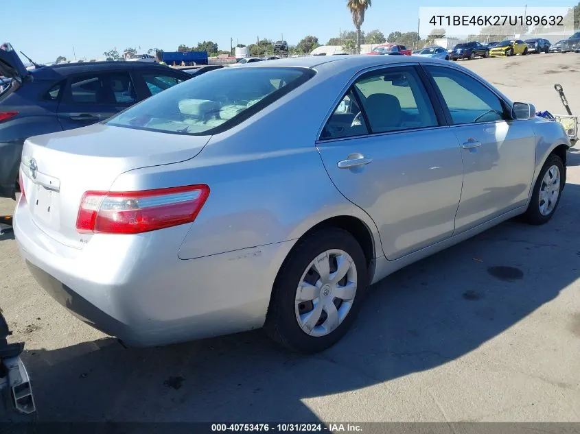 2007 Toyota Camry Le VIN: 4T1BE46K27U189632 Lot: 40753476