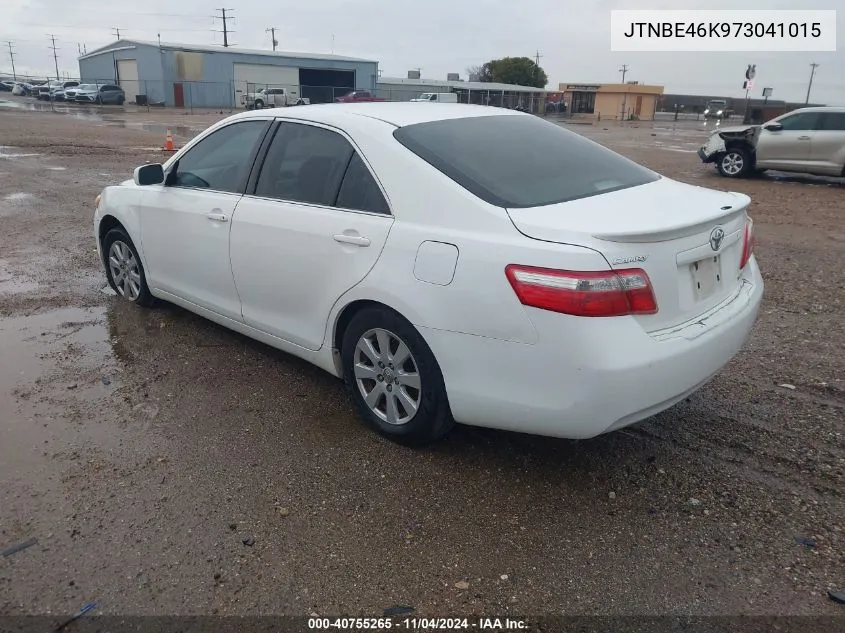 2007 Toyota Camry Ce/Le/Xle/Se VIN: JTNBE46K973041015 Lot: 40755265