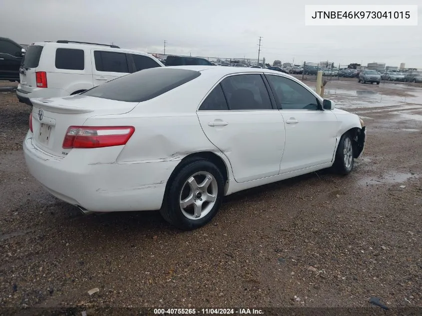 2007 Toyota Camry Ce/Le/Xle/Se VIN: JTNBE46K973041015 Lot: 40755265