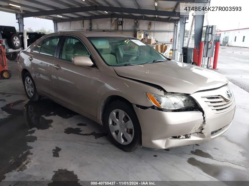 2007 Toyota Camry Le VIN: 4T4BE46K27R003593 Lot: 40755437