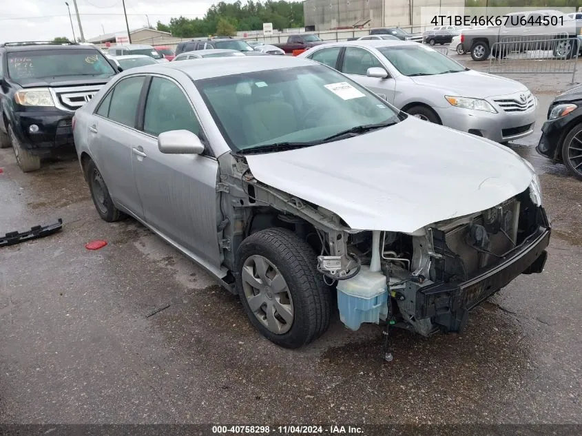 2007 Toyota Camry Le VIN: 4T1BE46K67U644501 Lot: 40758298