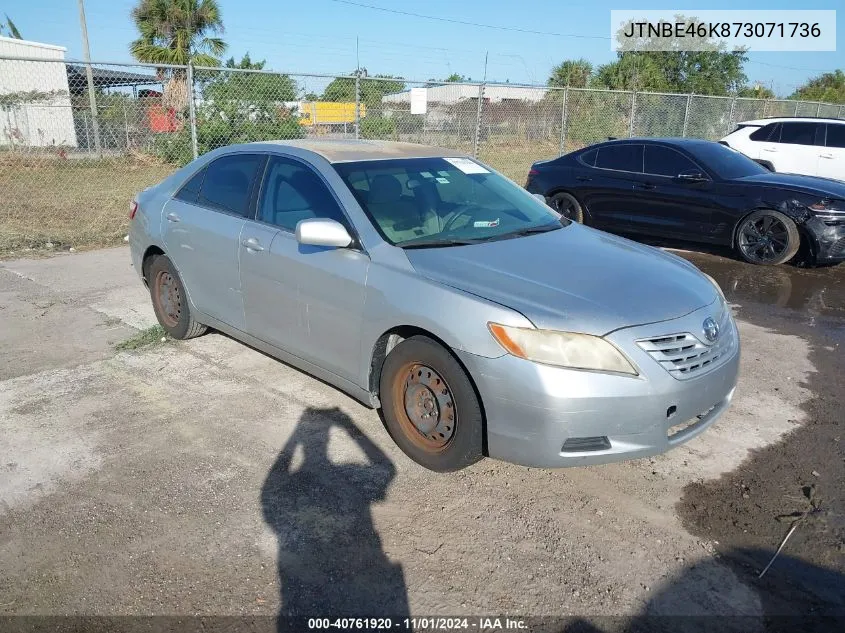 2007 Toyota Camry Le VIN: JTNBE46K873071736 Lot: 40761920