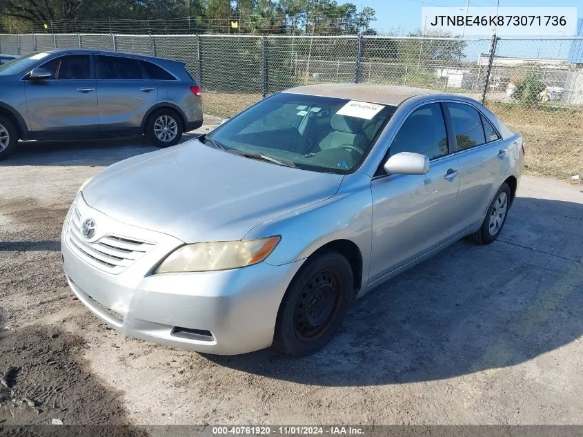 2007 Toyota Camry Le VIN: JTNBE46K873071736 Lot: 40761920