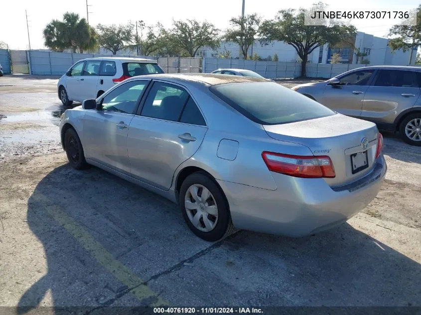 2007 Toyota Camry Le VIN: JTNBE46K873071736 Lot: 40761920