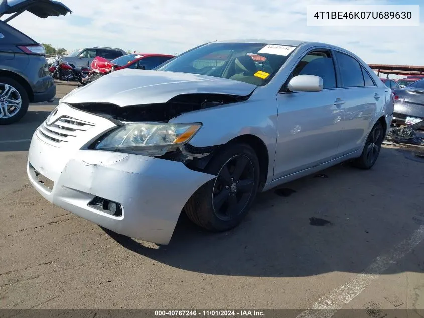 2007 Toyota Camry Le VIN: 4T1BE46K07U689630 Lot: 40767246