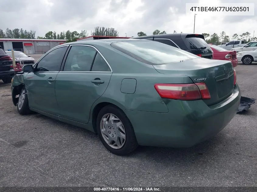 2007 Toyota Camry Le VIN: 4T1BE46K77U620501 Lot: 40770416