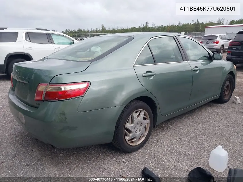 2007 Toyota Camry Le VIN: 4T1BE46K77U620501 Lot: 40770416