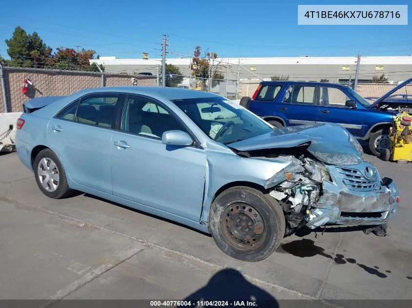 4T1BE46KX7U678716 2007 Toyota Camry Le