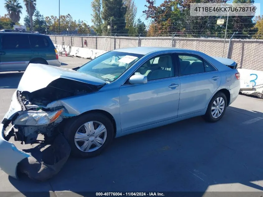 4T1BE46KX7U678716 2007 Toyota Camry Le