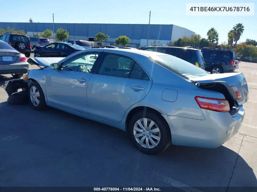 4T1BE46KX7U678716 2007 Toyota Camry Le