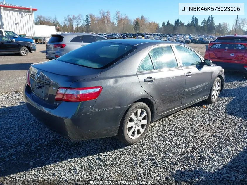 2007 Toyota Camry Xle V6 VIN: JTNBK46K573023006 Lot: 40779366