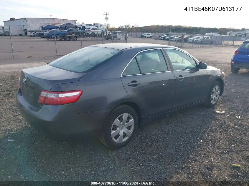 2007 Toyota Camry Le VIN: 4T1BE46K07U613177 Lot: 40779616