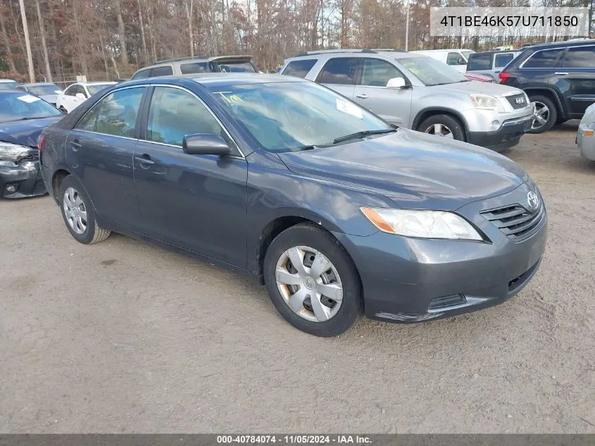 2007 Toyota Camry Ce/Le/Xle/Se VIN: 4T1BE46K57U711850 Lot: 40784074