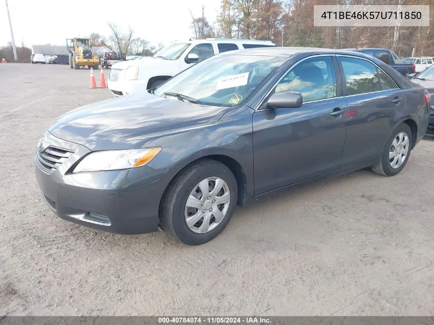 2007 Toyota Camry Ce/Le/Xle/Se VIN: 4T1BE46K57U711850 Lot: 40784074